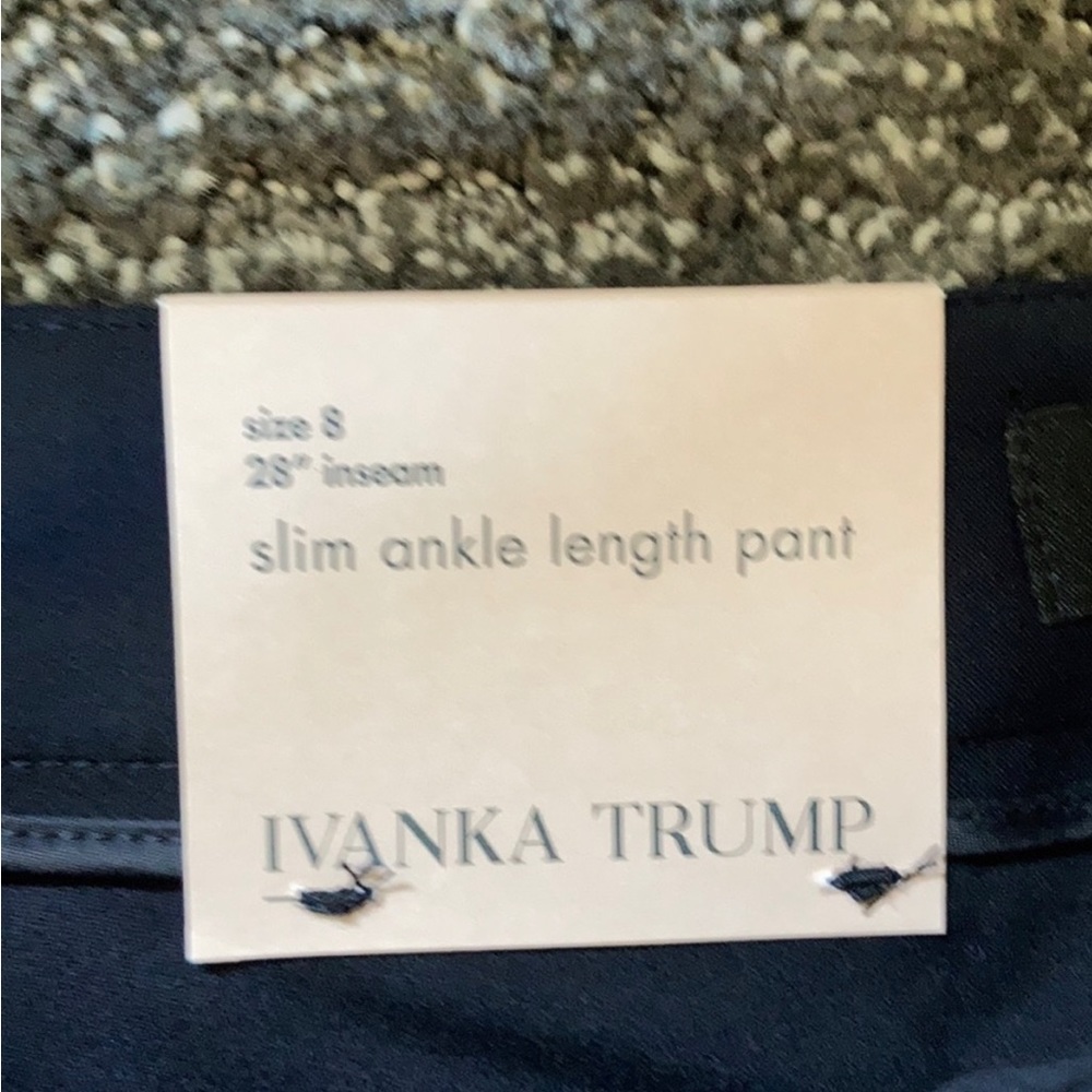 Ivanka Trump Stretch cotton sateen slim ankle pant NWT - Picture 7 of 8